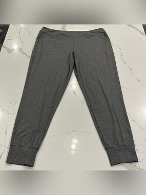Crane Performance Cuffed Jogger Pants Gray Mens L Athletic Tapered Stretch Sport